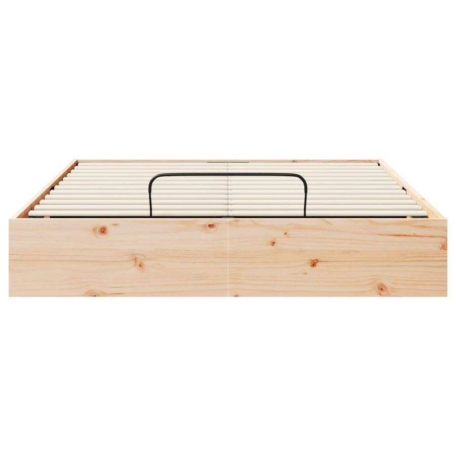 Ottoman Bedframe met Opslag Naturel 135 x 190 cm