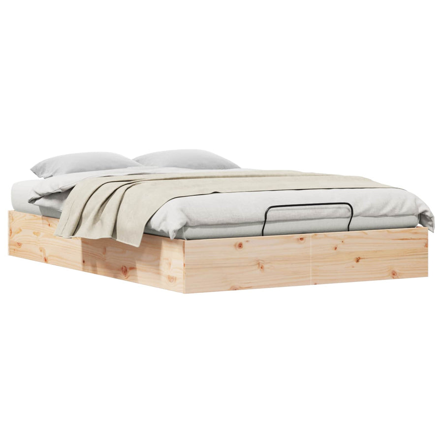 Ottoman Bedframe met Opslag Naturel 135 x 190 cm