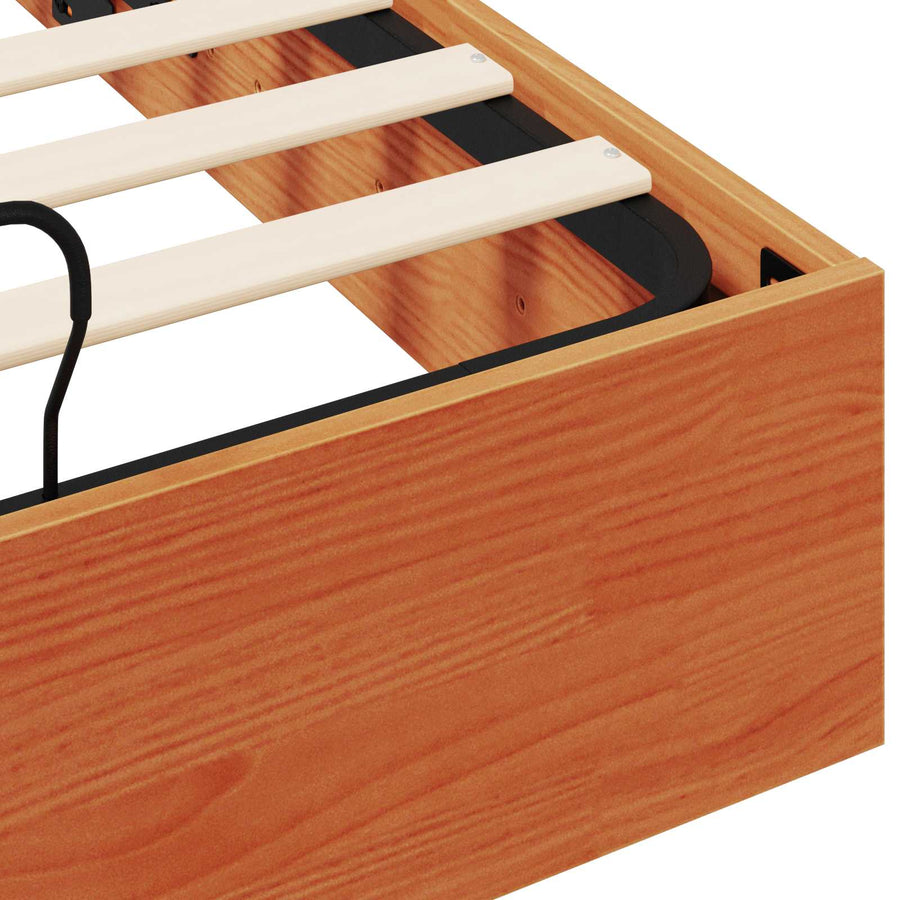 Ottoman Bedframe met Opslag Waskleur Bruin 135 x 190 cm
