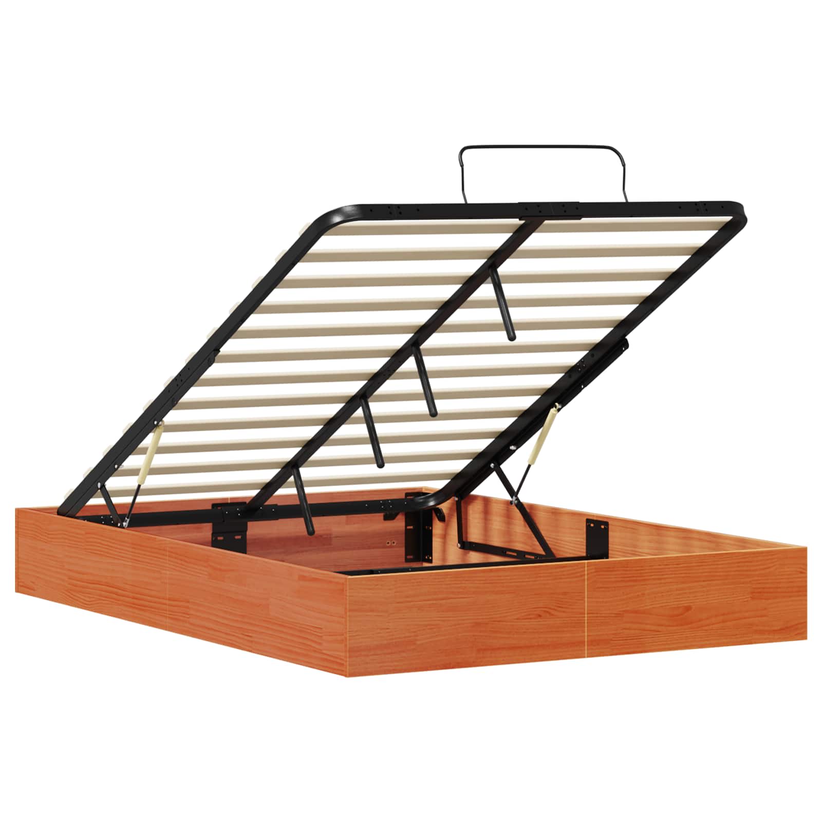 Ottoman Bedframe met Opslag Waskleur Bruin 135 x 190 cm