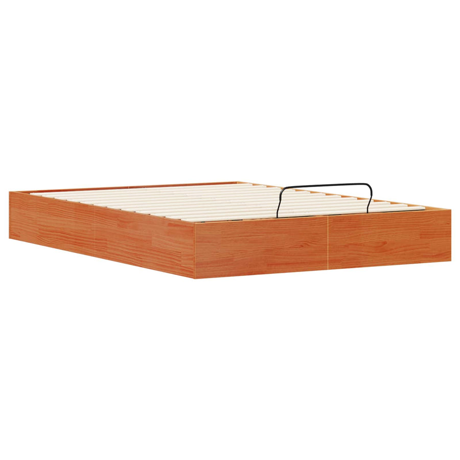 Ottoman Bedframe met Opslag Waskleur Bruin 135 x 190 cm