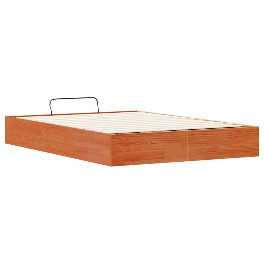 Ottoman Bedframe met Opslag Waskleur Bruin 135 x 190 cm