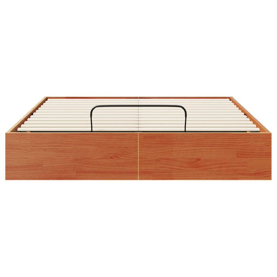 Ottoman Bedframe met Opslag Waskleur Bruin 135 x 190 cm