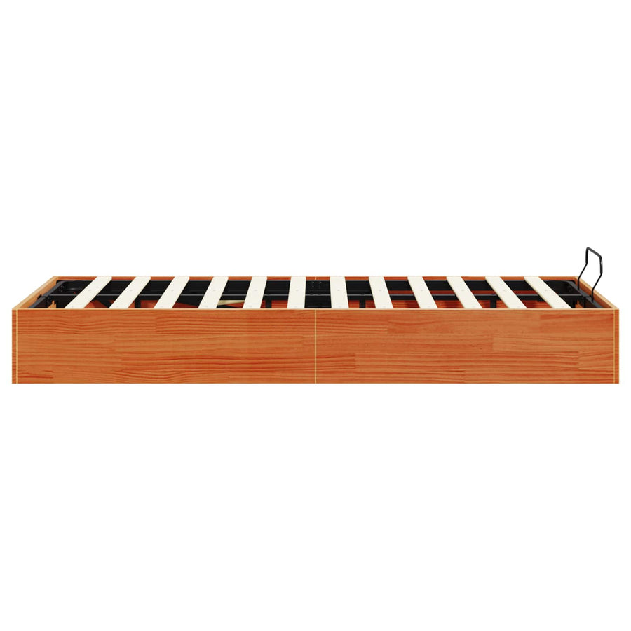 Ottoman Bedframe met Opslag Waskleur Bruin 135 x 190 cm