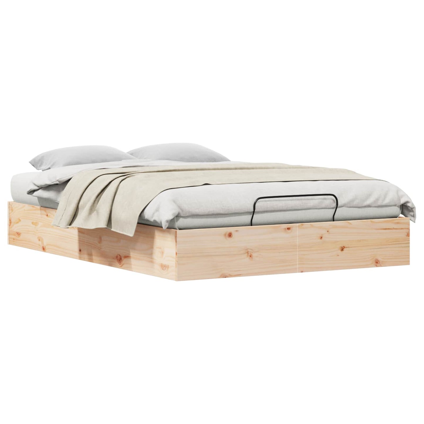 Ottoman Bedframe met Opslag Naturel 140 x 190 cm