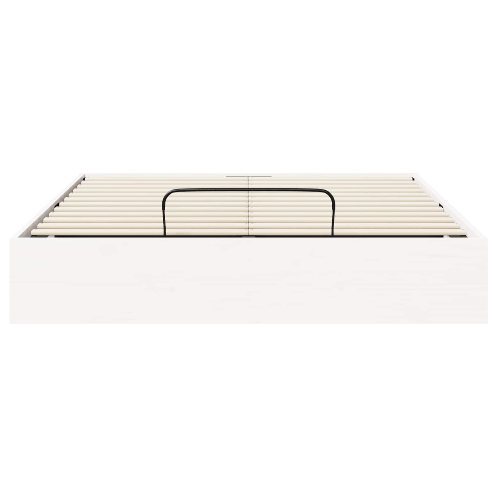 Ottoman Bedframe met Opslag Wit 120 x 200 cm Massief grenenhout
