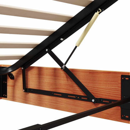 Ottoman Bedframe met Opslag Waskleur Bruin 150 x 200 cm