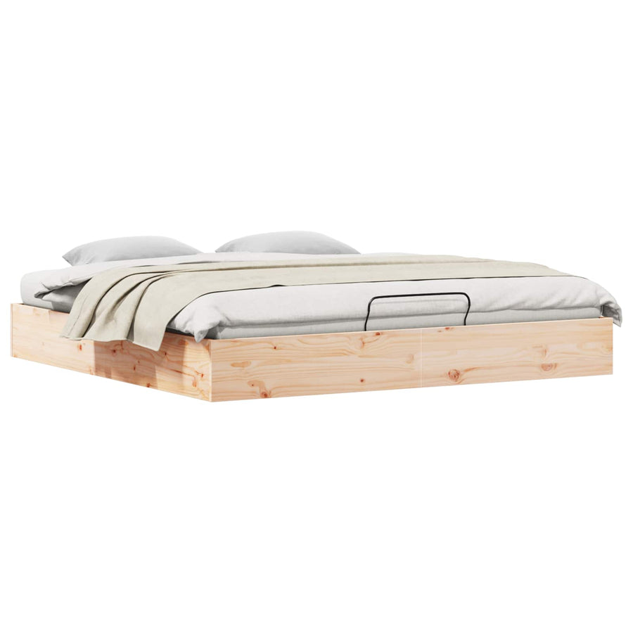 Ottoman Bedframe met Opslag Naturel 180 x 200 cm
