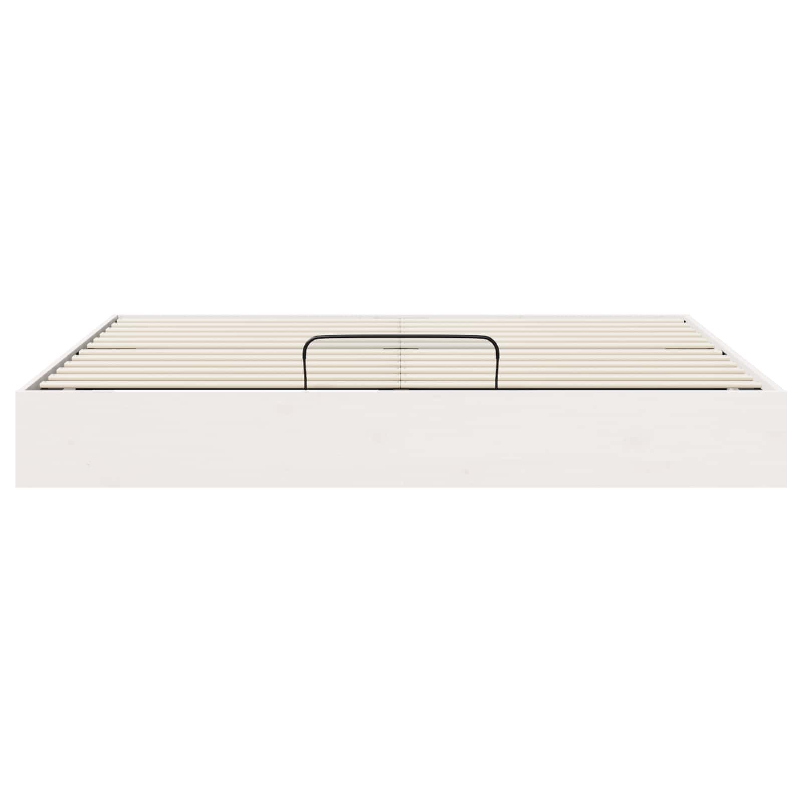Ottoman Bedframe met Opslag Wit 180 x 200 cm Massief grenenhout