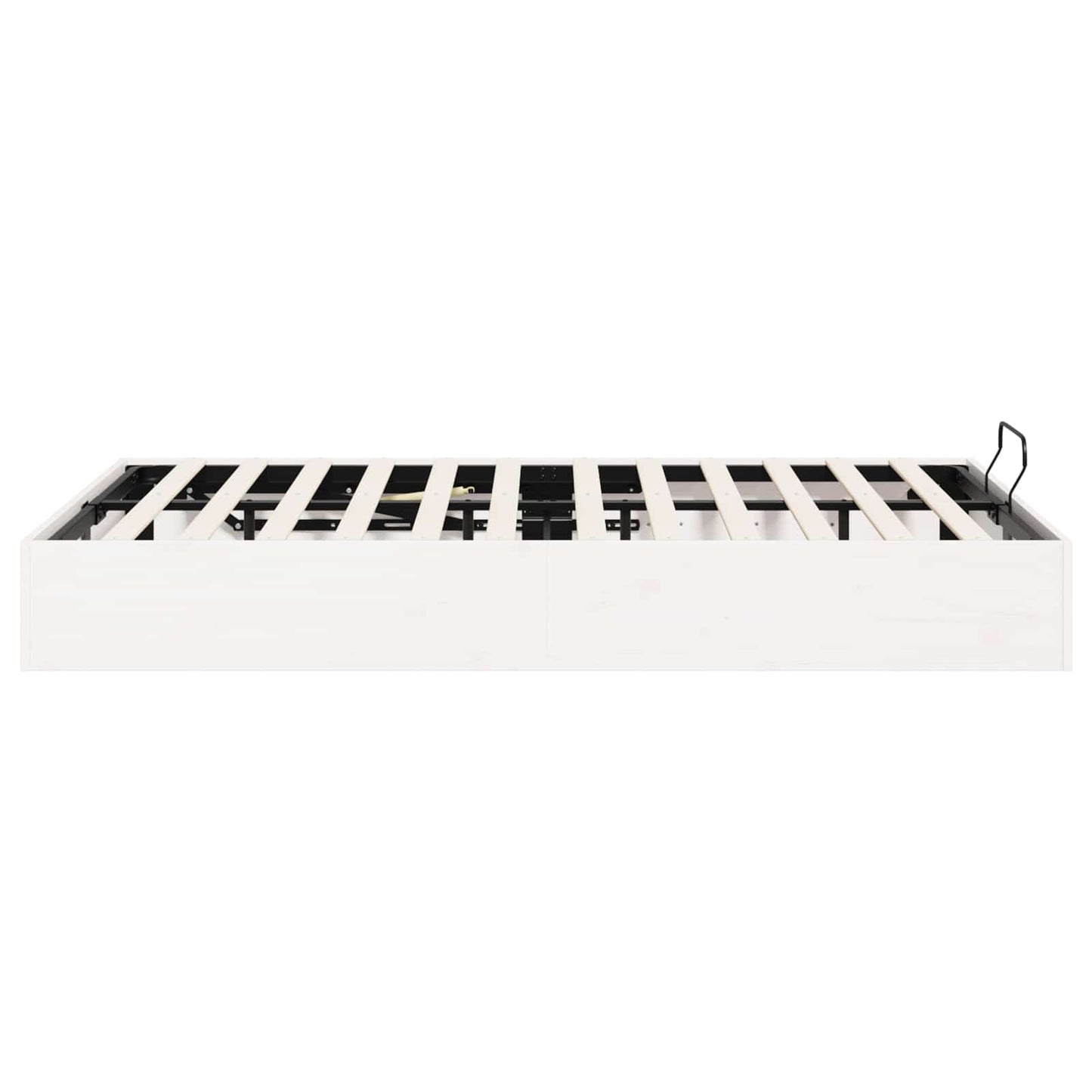 Ottoman Bedframe met Opslag Wit 180 x 200 cm Massief grenenhout