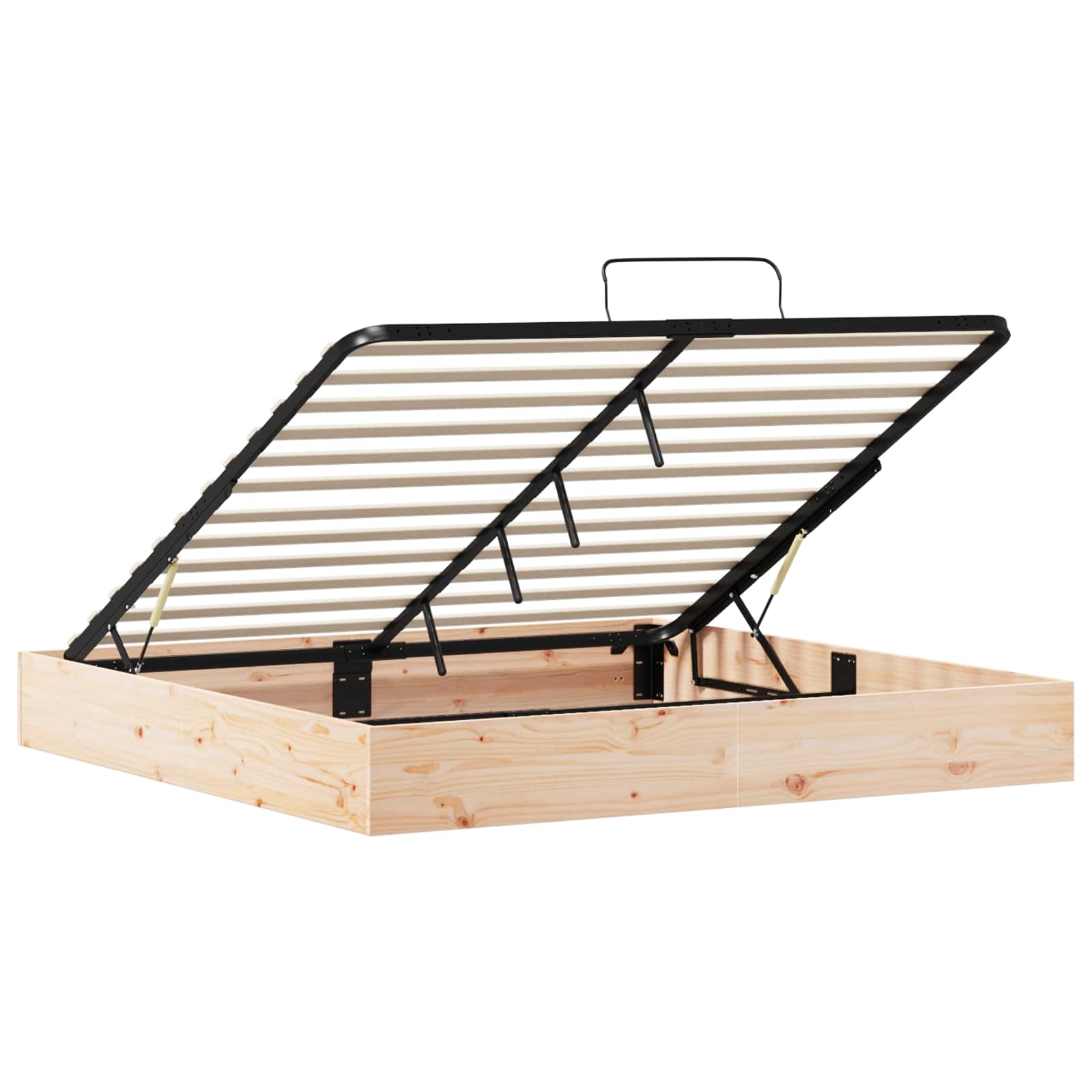 Ottoman Bedframe met Opslag Naturel 200 x 200 cm