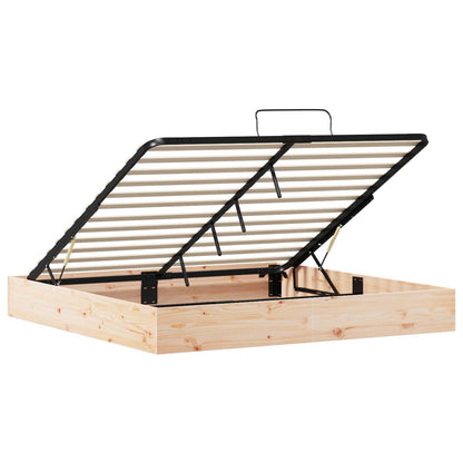 Ottoman Bedframe met Opslag Naturel 200 x 200 cm