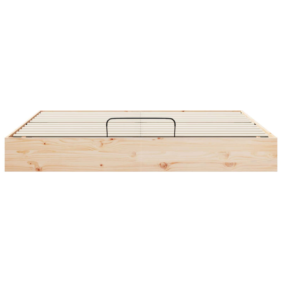 Ottoman Bedframe met Opslag Naturel 200 x 200 cm
