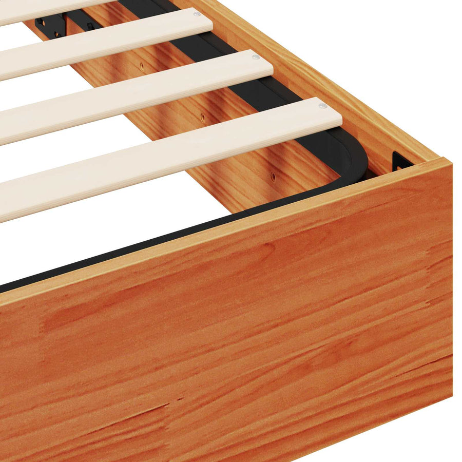 Ottoman Bedframe met Opslag Wasbruin 200 x 200 cm