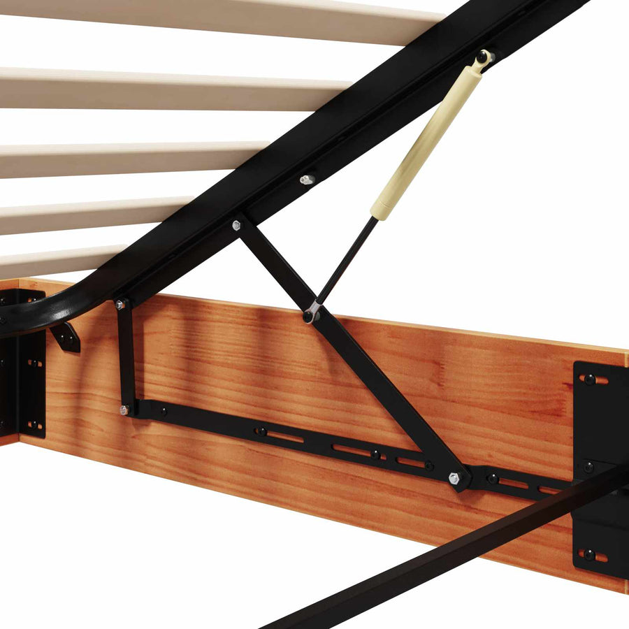 Ottoman Bedframe met Opslag Wasbruin 200 x 200 cm