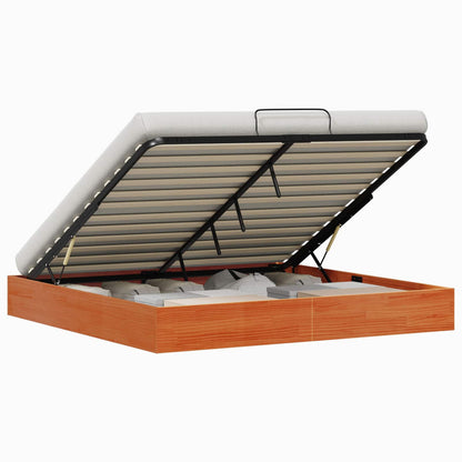 Ottoman Bedframe met Opslag Wasbruin 200 x 200 cm