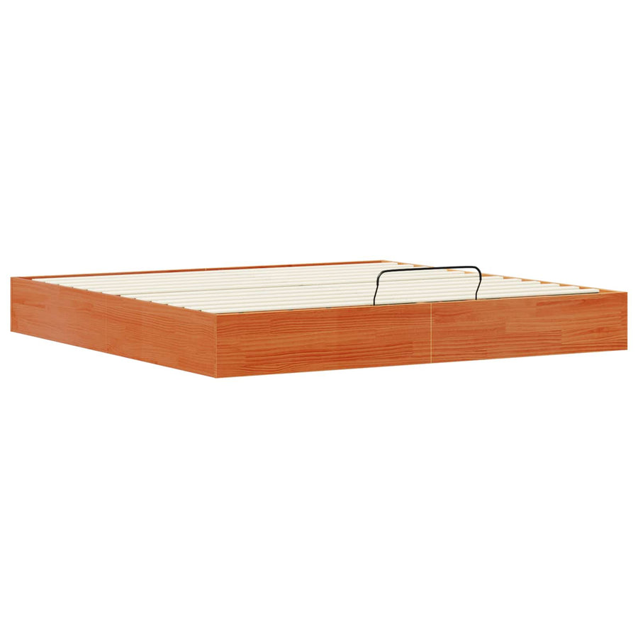 Ottoman Bedframe met Opslag Wasbruin 200 x 200 cm