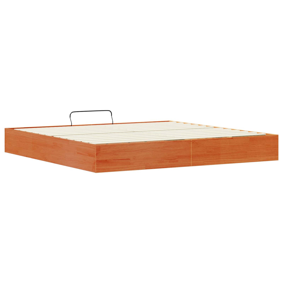 Ottoman Bedframe met Opslag Wasbruin 200 x 200 cm