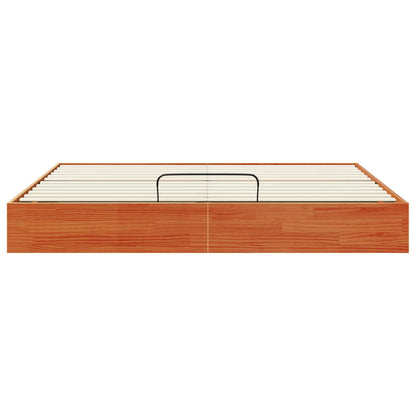 Ottoman Bedframe met Opslag Wasbruin 200 x 200 cm