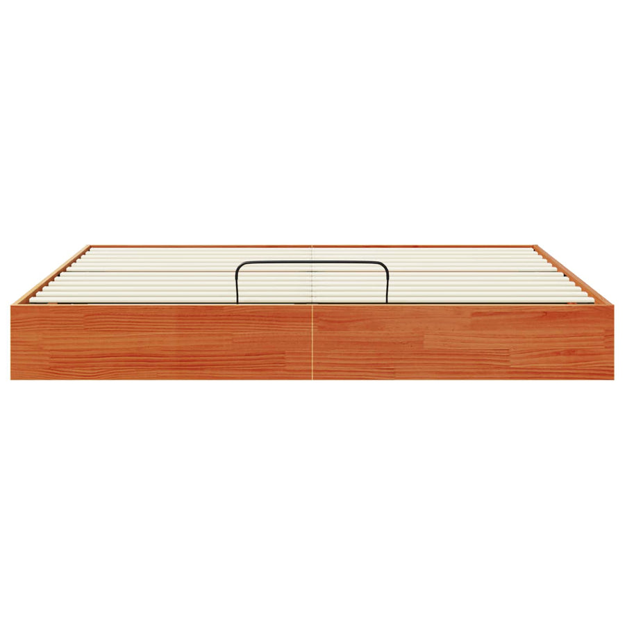Ottoman Bedframe met Opslag Wasbruin 200 x 200 cm