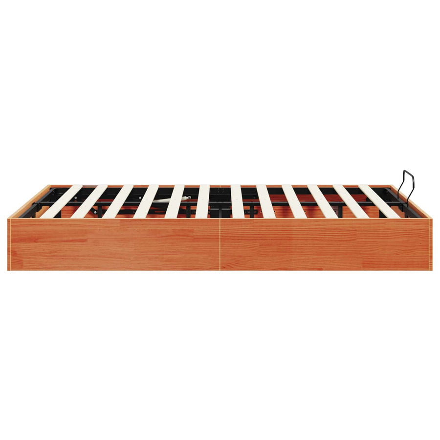 Ottoman Bedframe met Opslag Wasbruin 200 x 200 cm