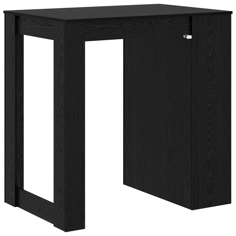Bartafel met lade Zwart Eiken 102 x 70 x 103,5 cm Bewerkt hout