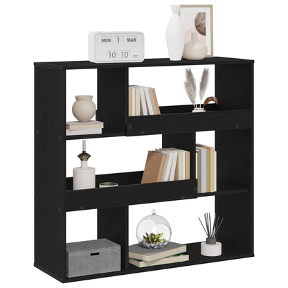 Boekenplank Zwart Eiken 100 x 33 x 94,5 cm Bewerkt hout