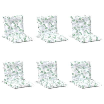 Lowback Stoelkussen Blad 6 pcs Wit 100 x 50 x 7 cm oxford