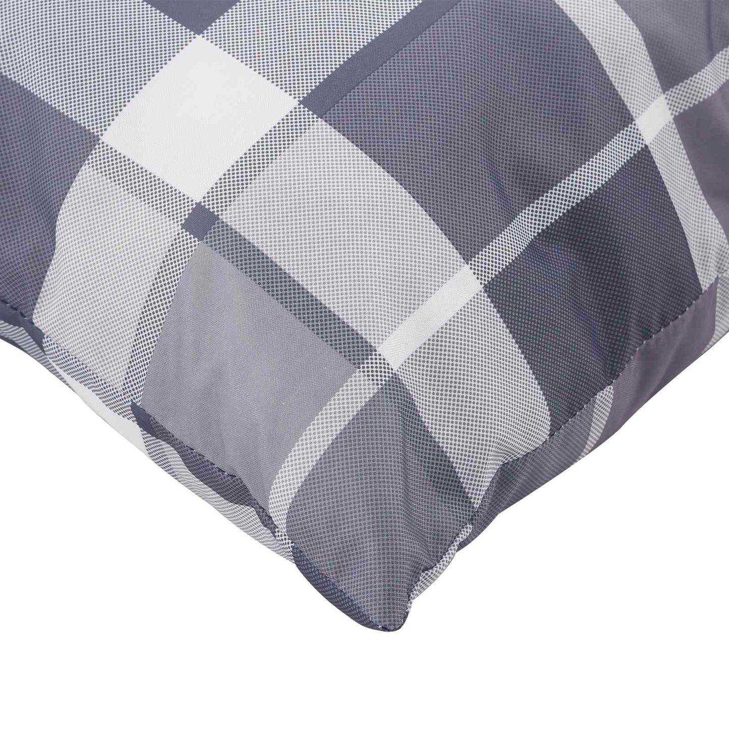 Buiten Kussen Geruit 4 pcs Grijs Ruit 60 x 60 cm Stof