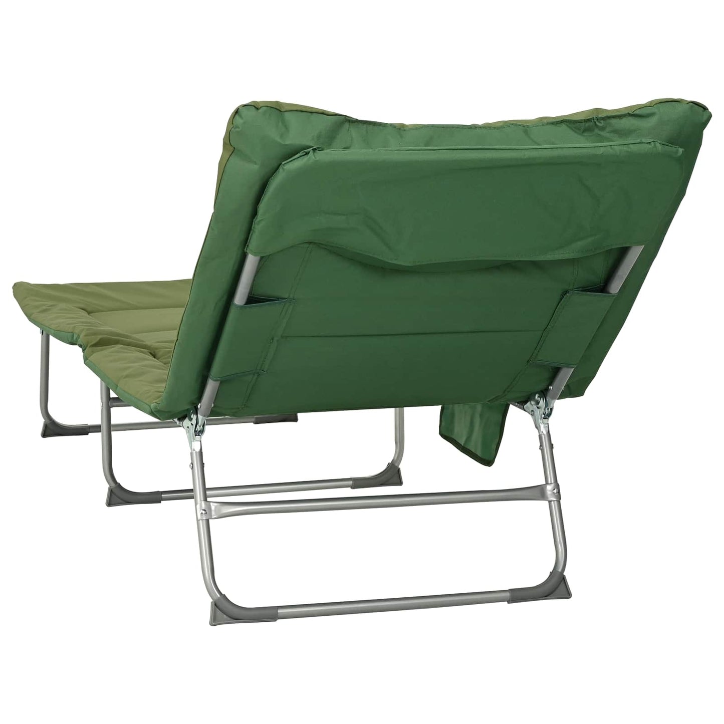 Opvouwbare zonnebed met kussen 2 pcs Donkergroen