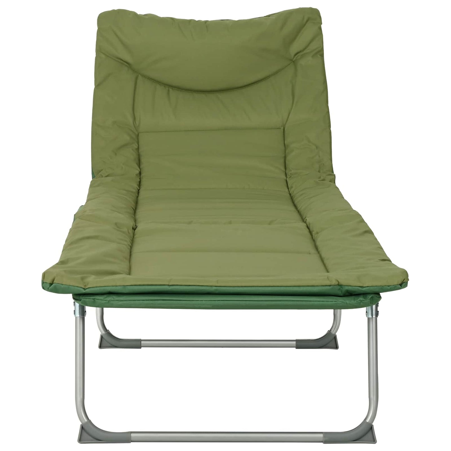 Opvouwbare zonnebed met kussen 2 pcs Donkergroen