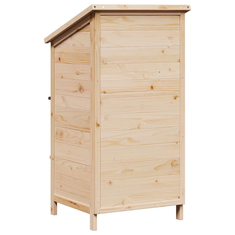 Tuinschuur Naturel 59 x 56 x 113,5 cm Bewerkt hout
