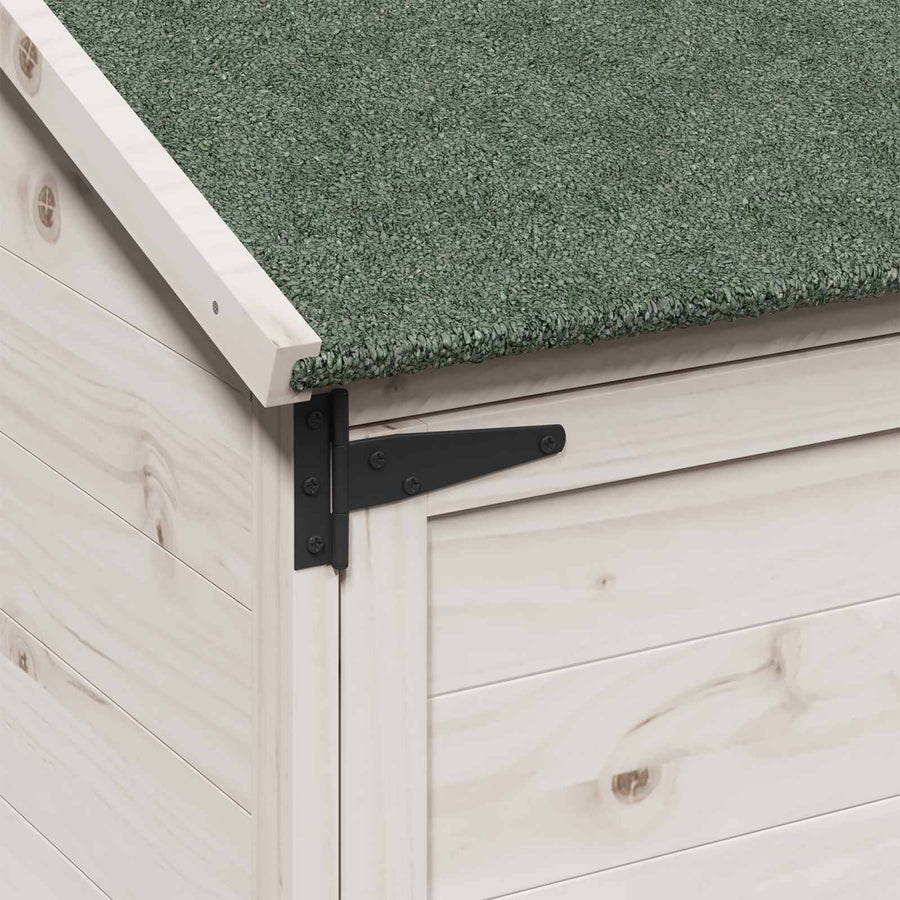 Tuinschuur Wit 59 x 56 x 113,5 cm Bewerkt hout
