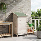 Tuinschuur 59x56x113,5 cm bewerkt hout wit