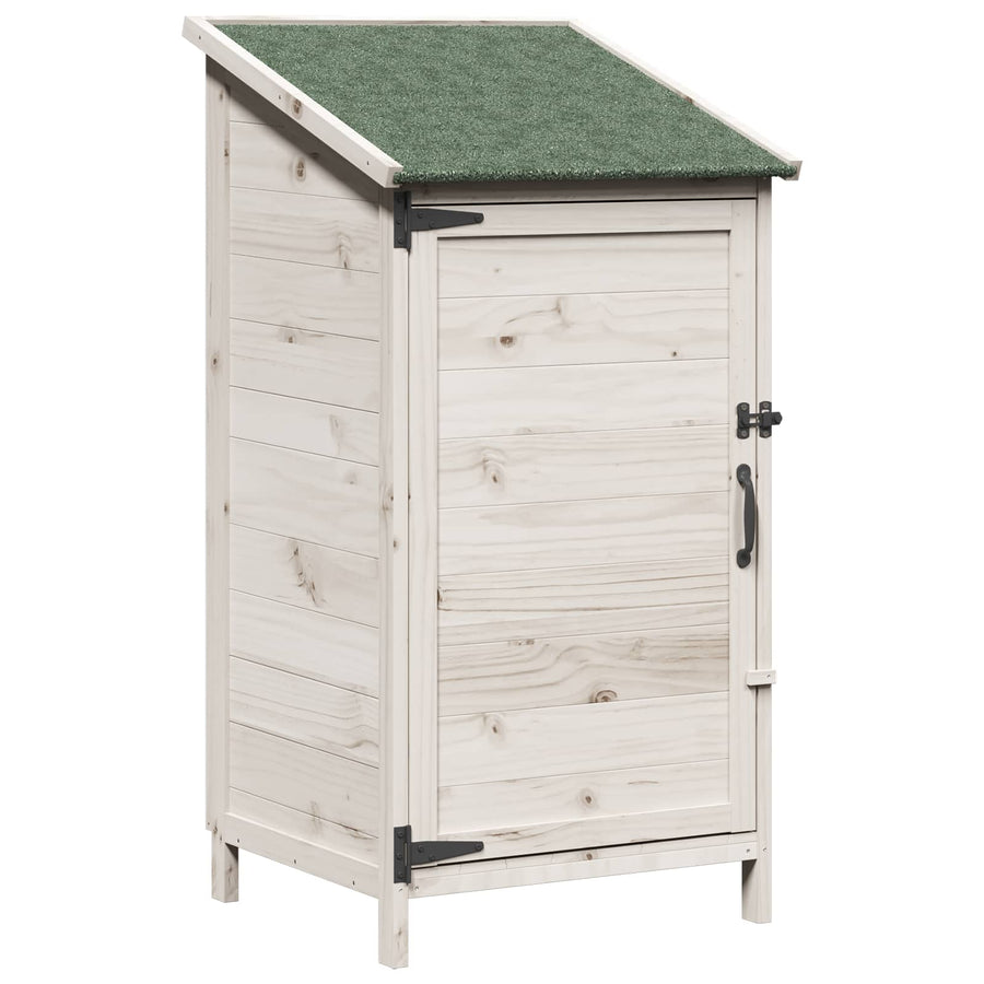Tuinschuur Wit 59 x 56 x 113,5 cm Bewerkt hout