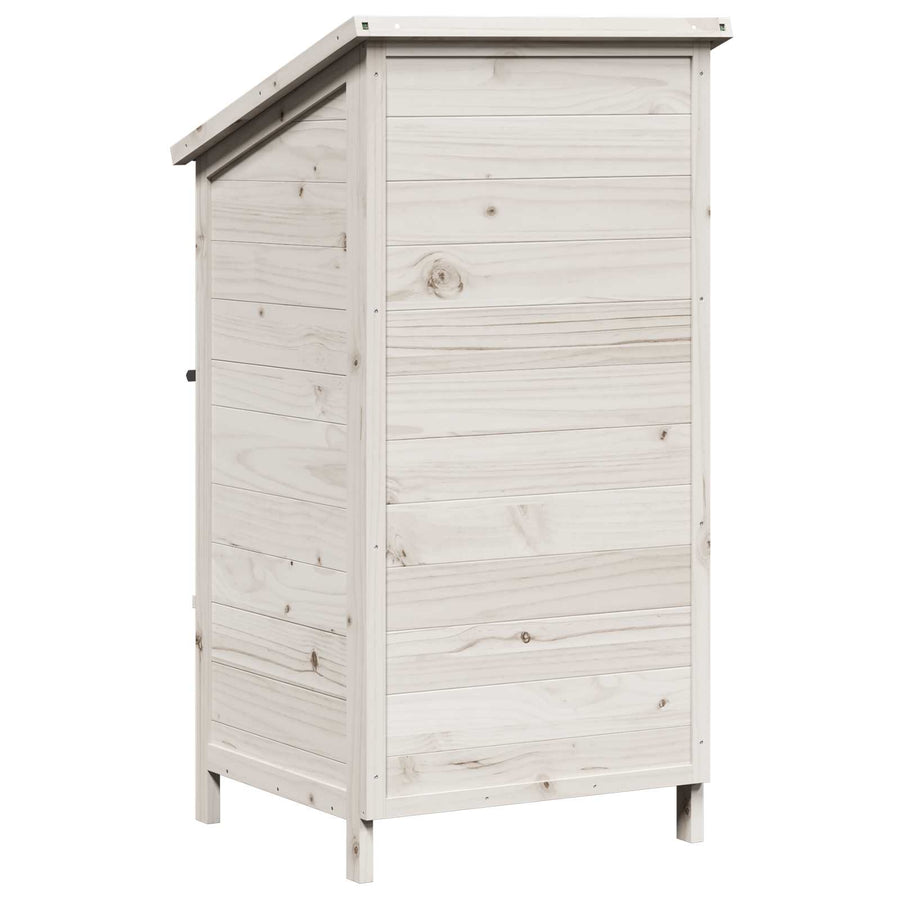 Tuinschuur Wit 59 x 56 x 113,5 cm Bewerkt hout