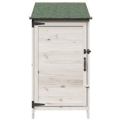 Tuinschuur Wit 59 x 56 x 113,5 cm Bewerkt hout