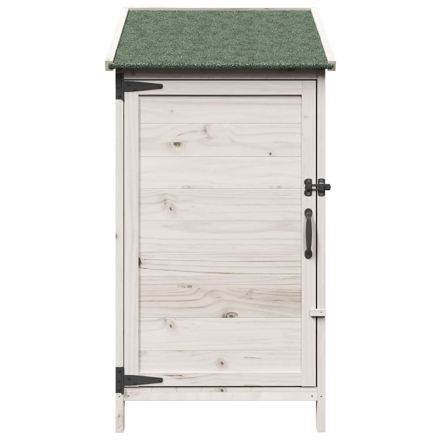 Tuinschuur Wit 59 x 56 x 113,5 cm Bewerkt hout