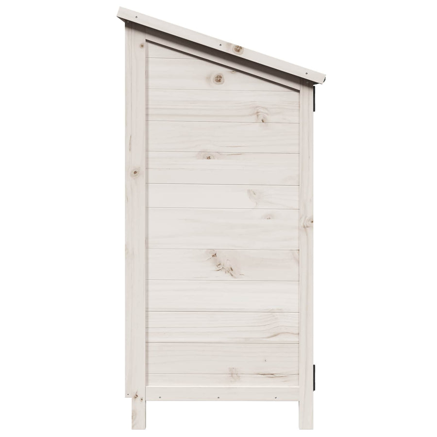 Tuinschuur Wit 59 x 56 x 113,5 cm Bewerkt hout
