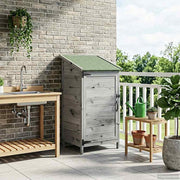 Tuinschuur 59x56x113,5 cm grijs bewerkt hout