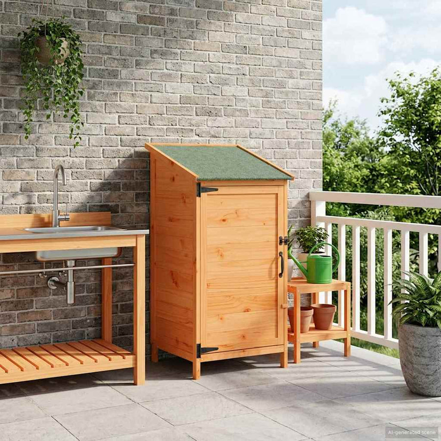 Tuinschuur Bruin 59 x 56 x 113,5 cm Bewerkt hout