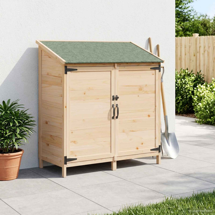 Tuinschuur Naturel 106,5 x 56 x 113,5 cm Bewerkt hout