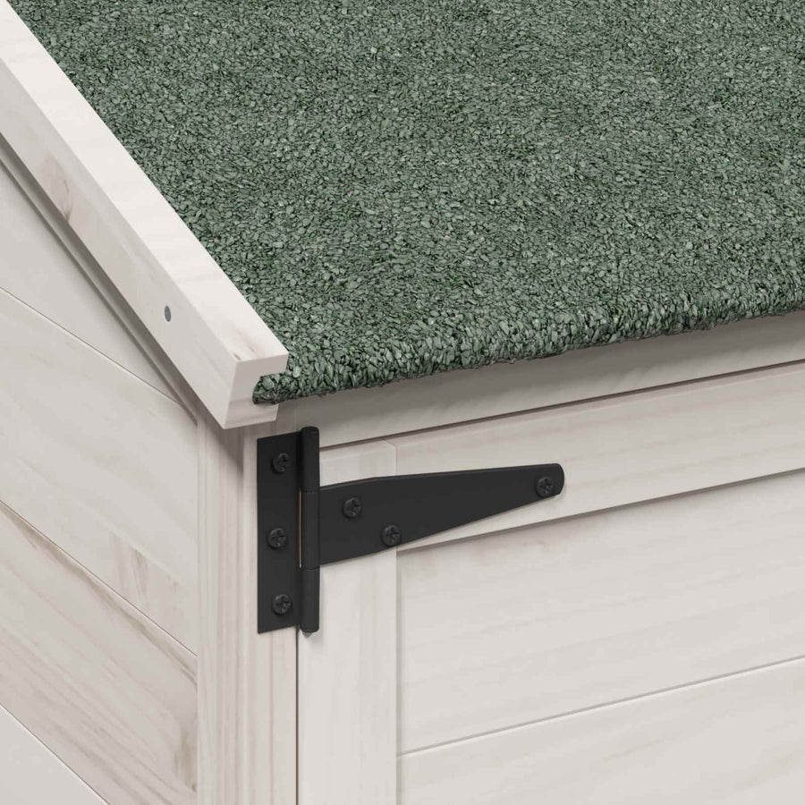 Tuinschuur Wit 106,5 x 56 x 113,5 cm Bewerkt hout