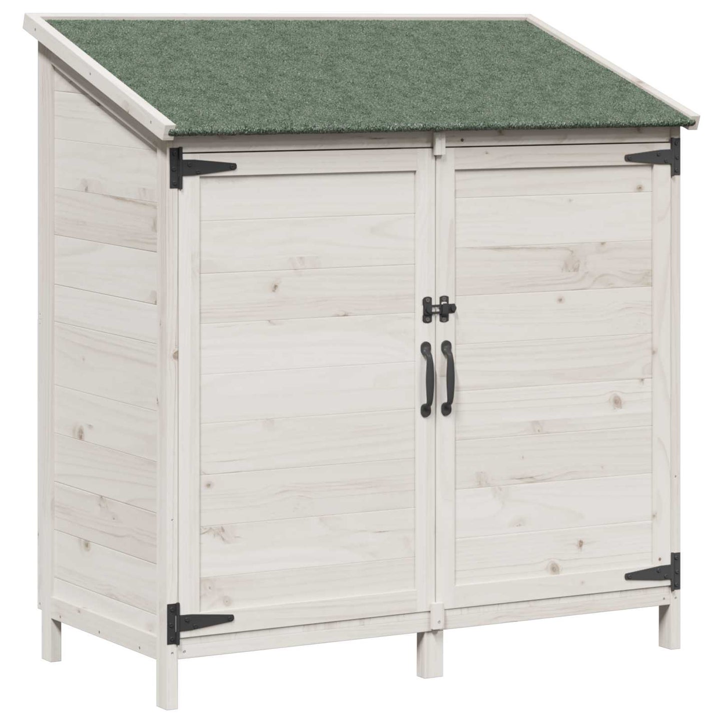 Tuinschuur Wit 106,5 x 56 x 113,5 cm Bewerkt hout