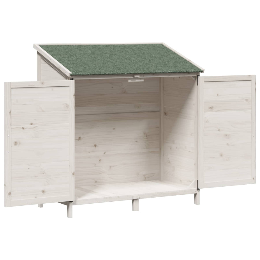 Tuinschuur Wit 106,5 x 56 x 113,5 cm Bewerkt hout