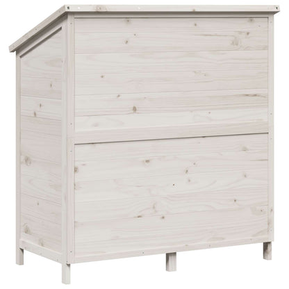 Tuinschuur Wit 106,5 x 56 x 113,5 cm Bewerkt hout
