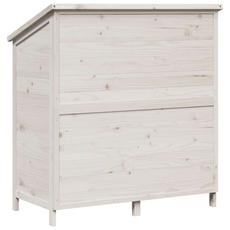 Tuinschuur Wit 106,5 x 56 x 113,5 cm Bewerkt hout