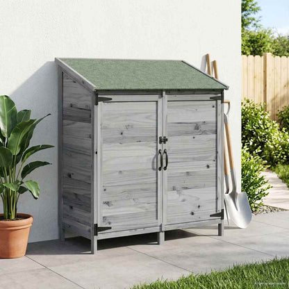 Tuinschuur Grijs 106,5 x 56 x 113,5 cm Bewerkt hout