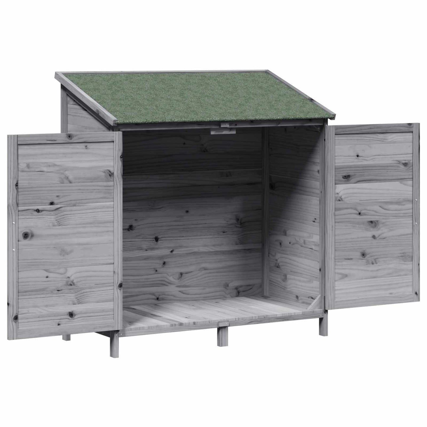 Tuinschuur Grijs 106,5 x 56 x 113,5 cm Bewerkt hout