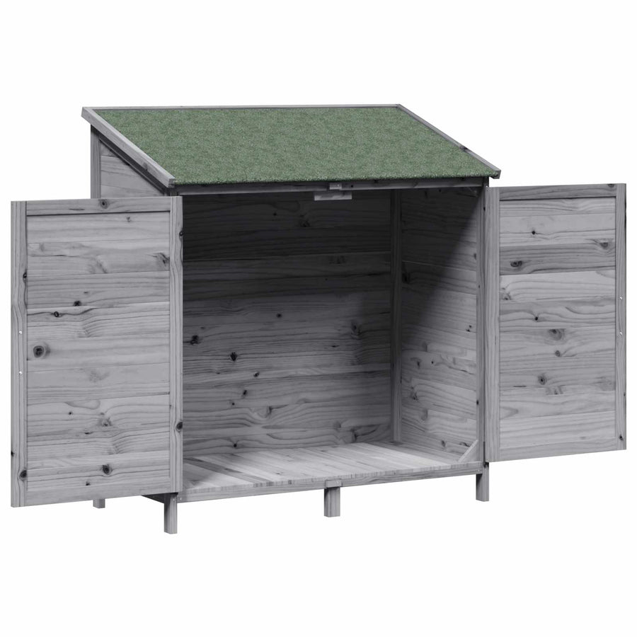 Tuinschuur Grijs 106,5 x 56 x 113,5 cm Bewerkt hout